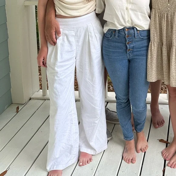 Abercrombie Linen blend ultra wide leg Pants - Picture 2 of 2